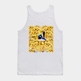 Blue Fairy Wren in a Bed of Treasure Tank Top